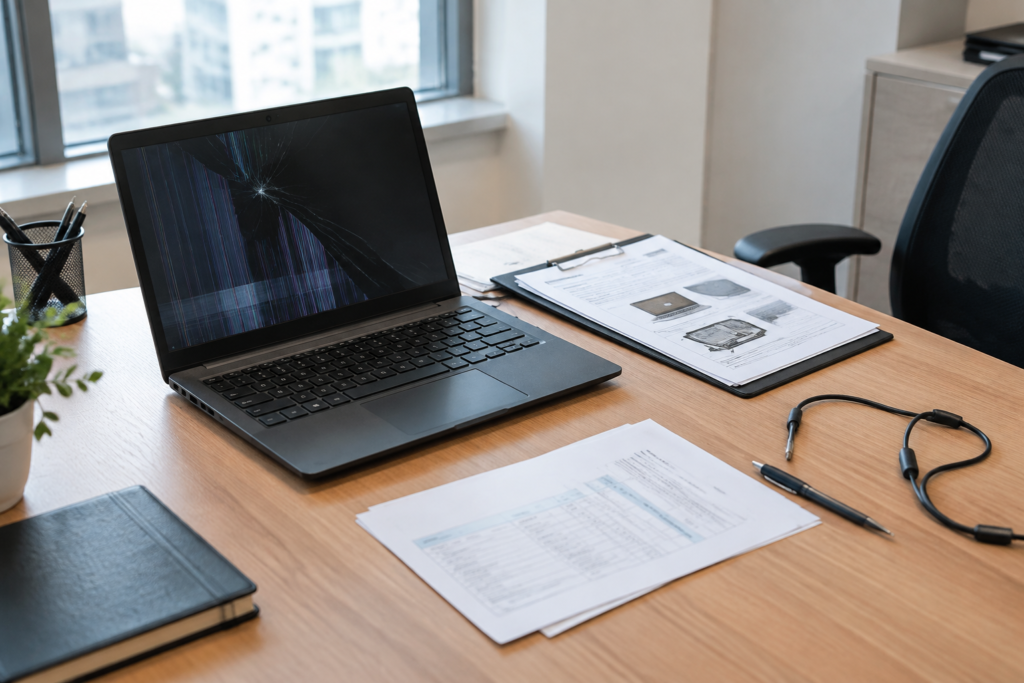 Desconto por notebook quebrado no trabalho exige condições, diz CLT