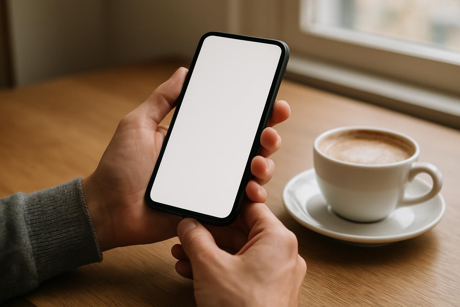 Pessoa usando o celular para acessar a versão digital da carteira de identidade