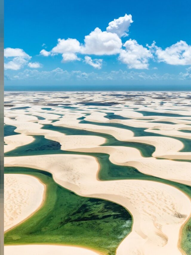 Lençóis Maranhenses reúnem dunas e lagoas formadas pelas chuvas